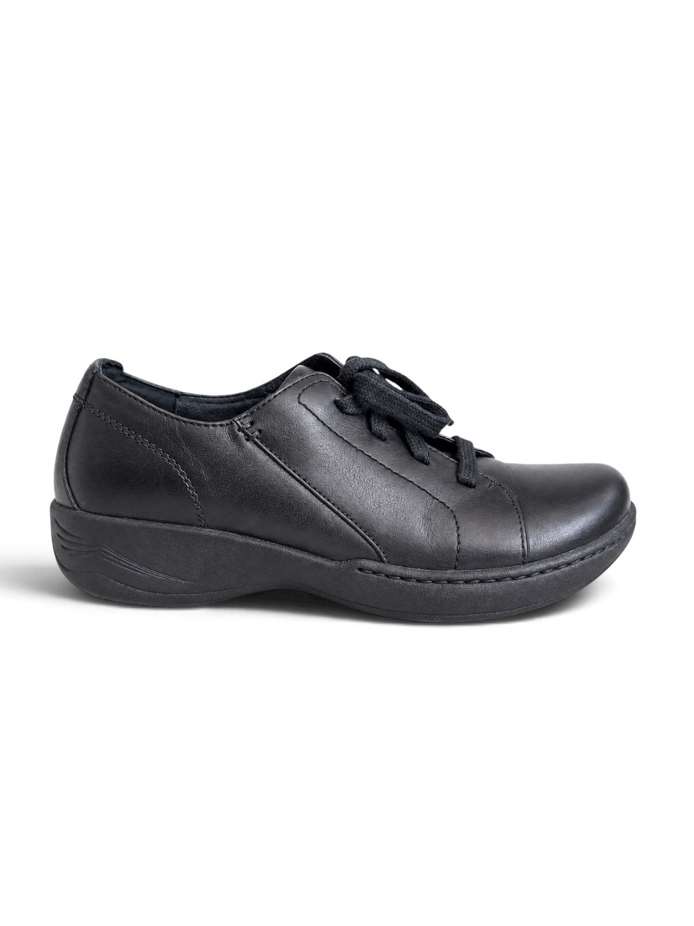 Dansko Adriana Leather Sneakers Travel Comfort Shoes Black EU 38 (US 7.5-8)